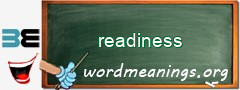 WordMeaning blackboard for readiness